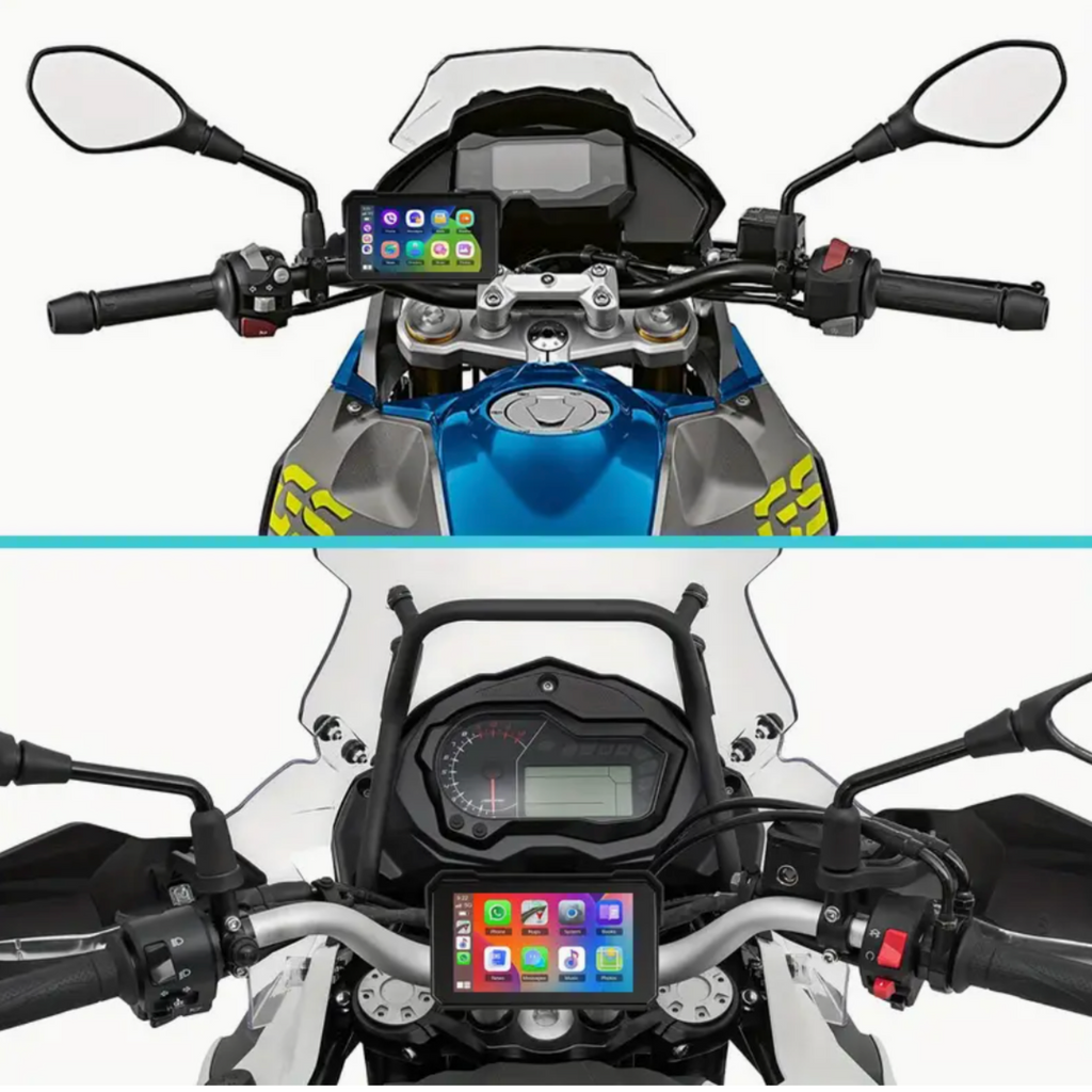 Radio con Pantalla Táctil para Moto – CarPlay y Android Auto Inalámbrico