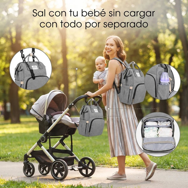 Mochila Pañalera Multifuncional 3 en 1